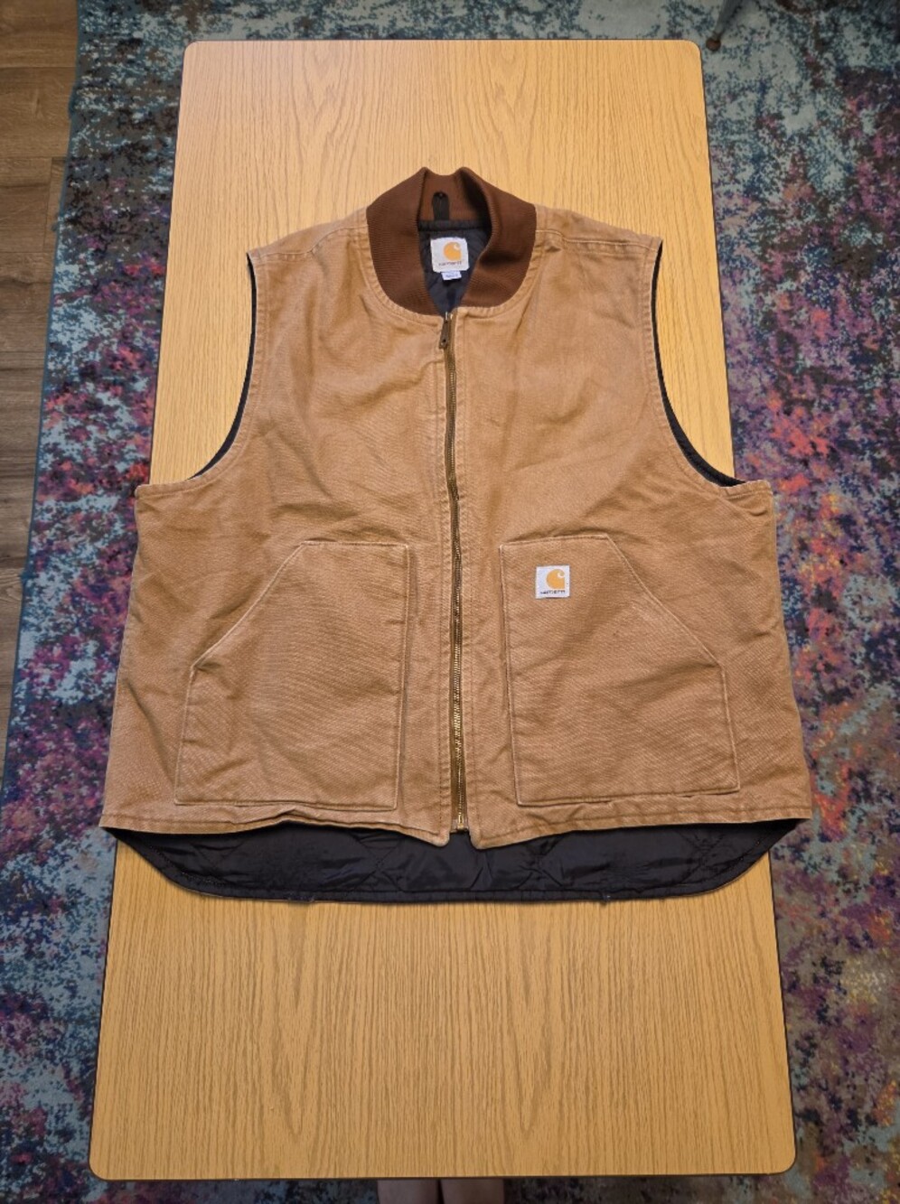 Carhartt Brown Duck Work Vest
